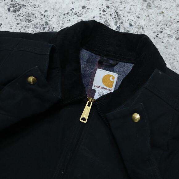 Vintage Carhartt J001 BLK Black Detroit Jacket Size XL Tall - Picture 13 of 16